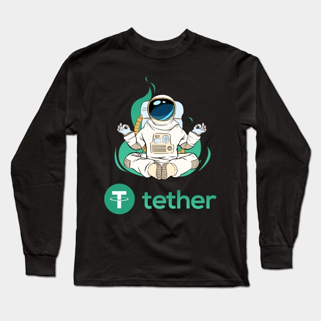 tether usdt coin Crypto coin Crytopcurrency Long Sleeve T-Shirt by JayD World